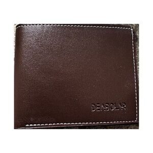 Brown Leather Bi-Fold Wallet for Men